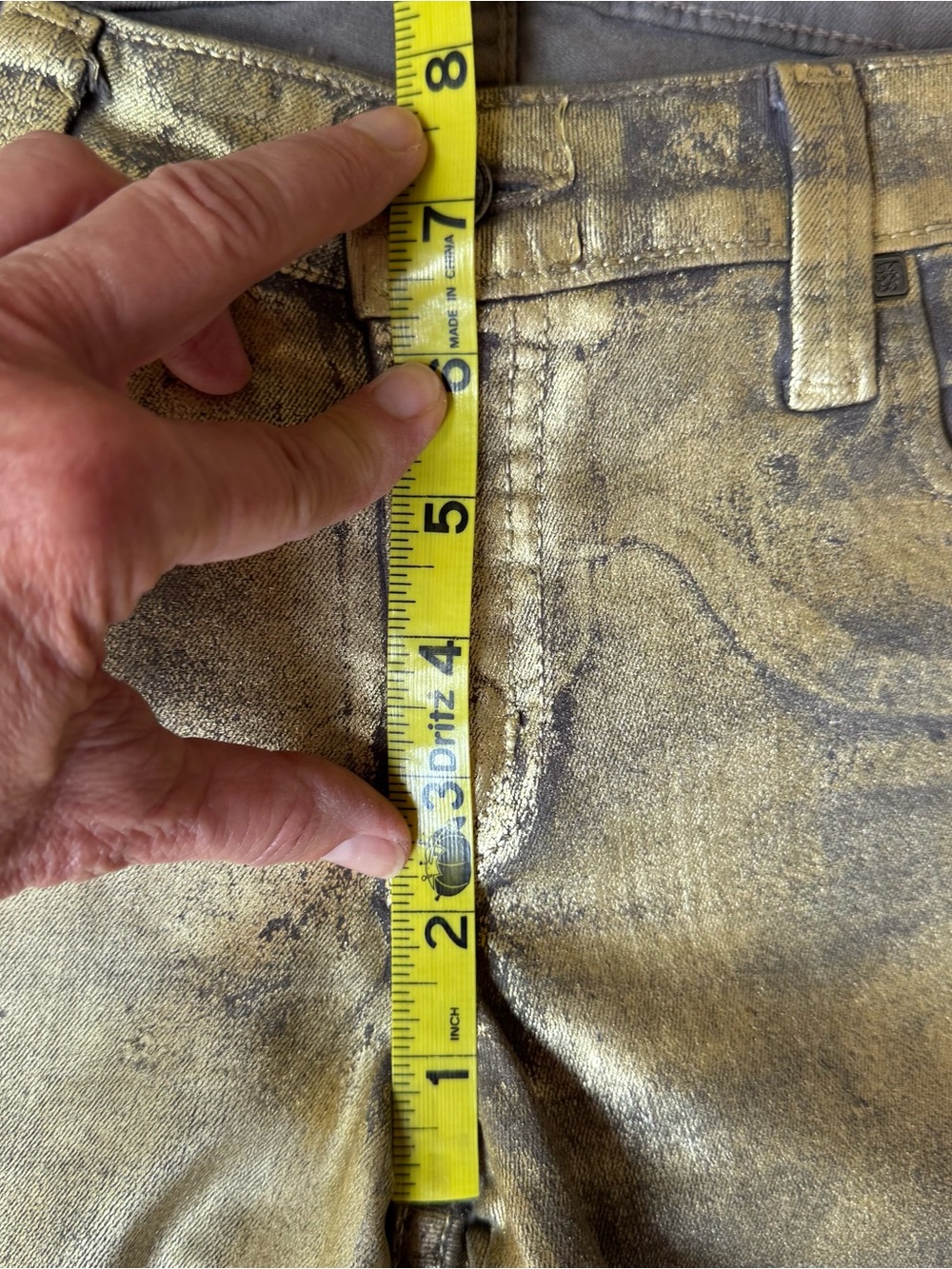 Frankie B Gold Wax Skinny Jeans - Picture 16 of 16